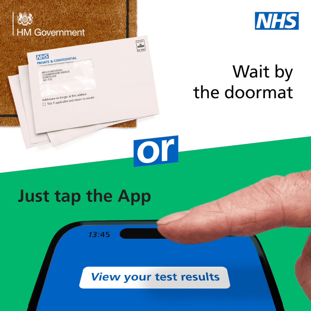 wait by the doormat or just tap the app