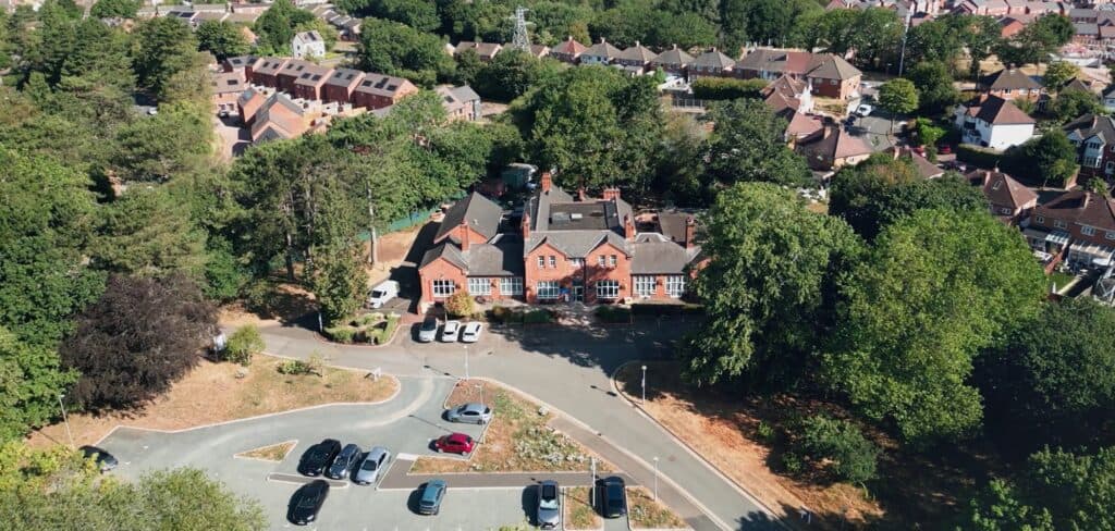 Aerial view of Main House